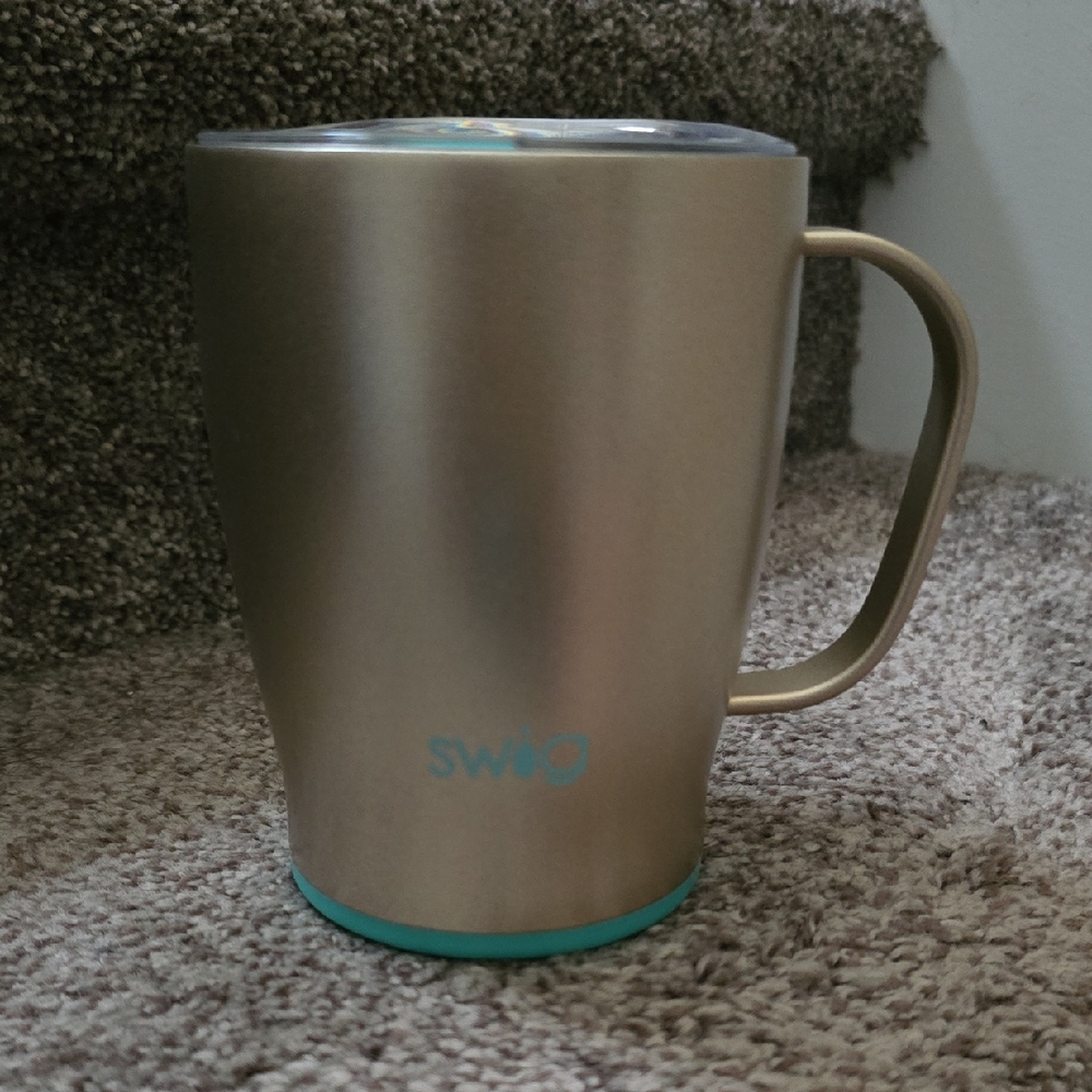 SwigLife Gold Mug with Teal Accent